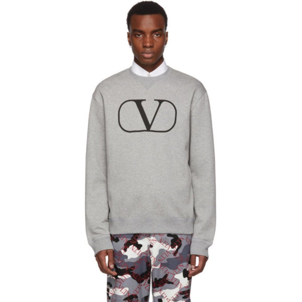 Valentino Grey Go Logo Sweatshirt
